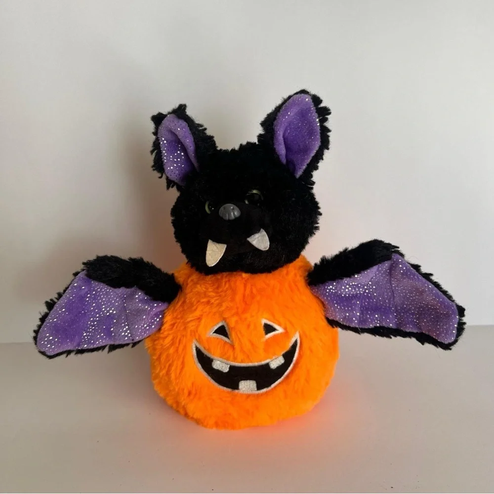 Reversible Pumpkin Bat Plush Halloween Stuffed Toy